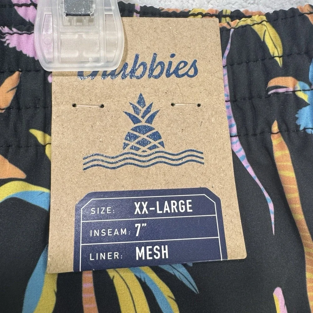 Chubbies The Black Light Nights Swim Trunks Mens XXL 7